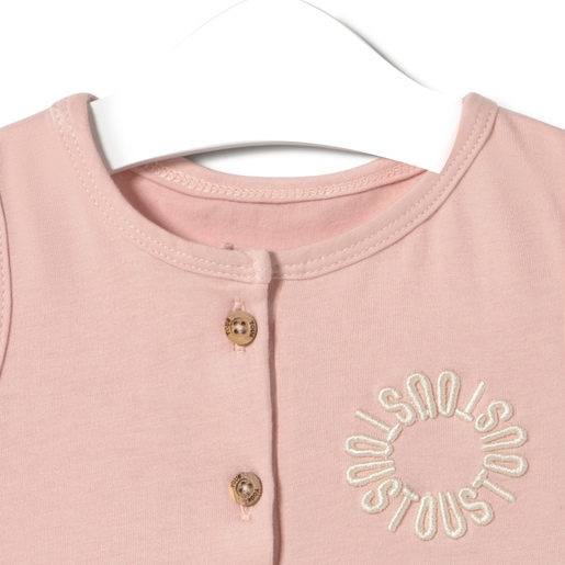 Tous Short Baby Playsuit In Classic Pink