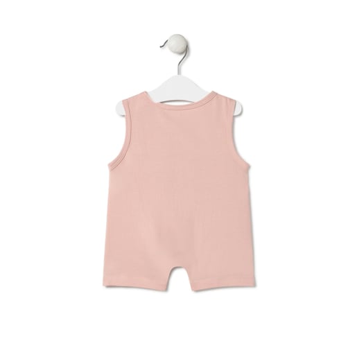 Tous Short baby playsuit in Classic pink