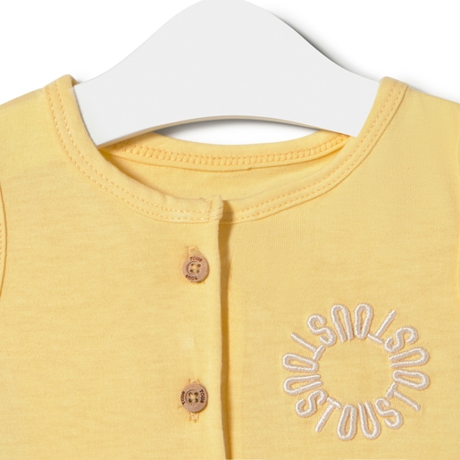 Tous Short Baby Playsuit In Classic Yellow