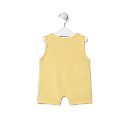 Tous Short baby playsuit in Classic yellow