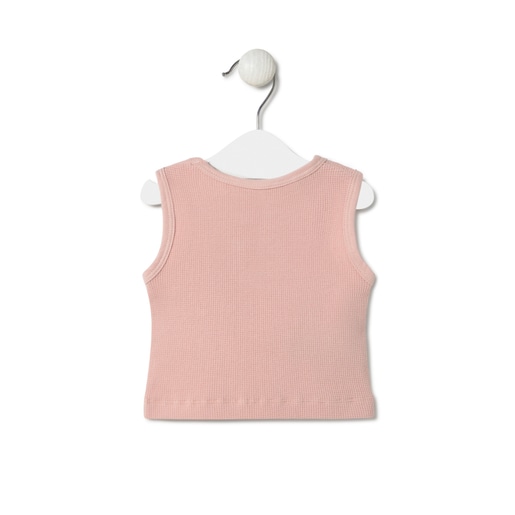 Tous Sleeveless baby t-shirt in Classic pink