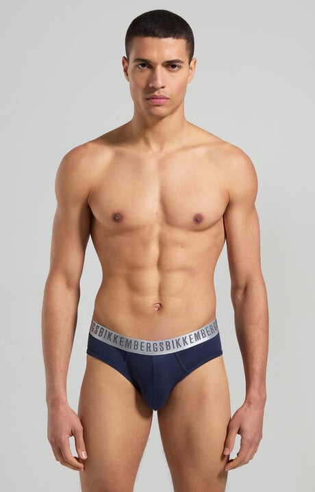 bikkembergs 2-pack silver men's briefs