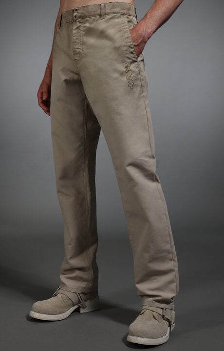 bikkembergs Beige Men's workerwear chinos