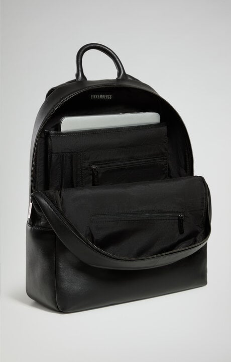 Bikkembergs Black Byrne Men's Leather Backpack