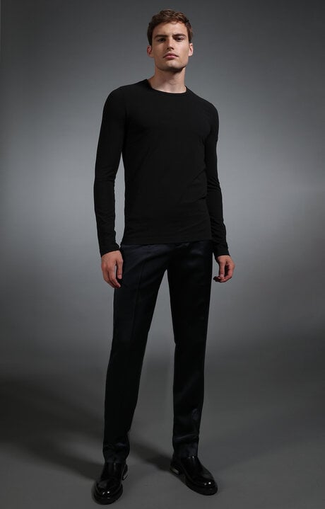 Bikkembergs Black Men's Black Long Sleeve T-shirt