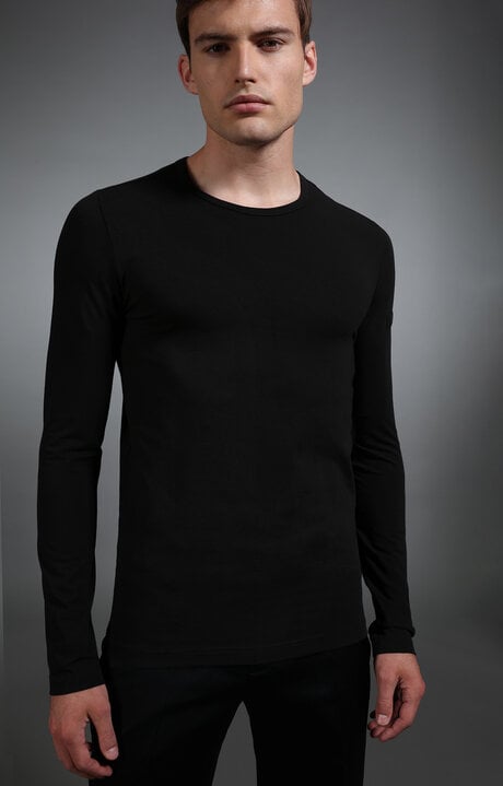 bikkembergs Black Men's black long sleeve t-shirt