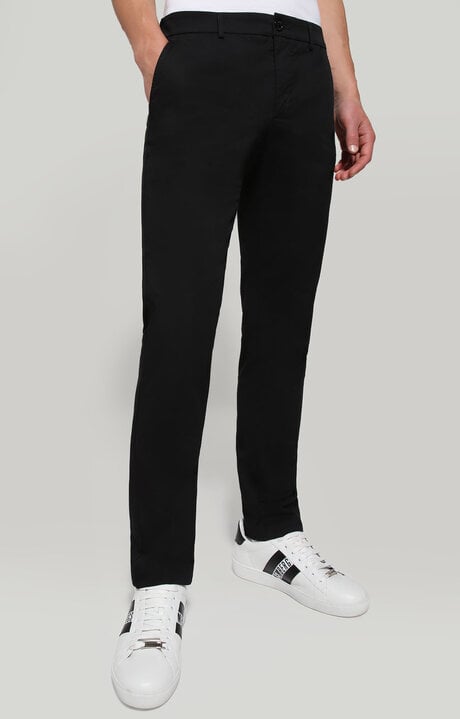 bikkembergs Black Men's pants with elastic waist
