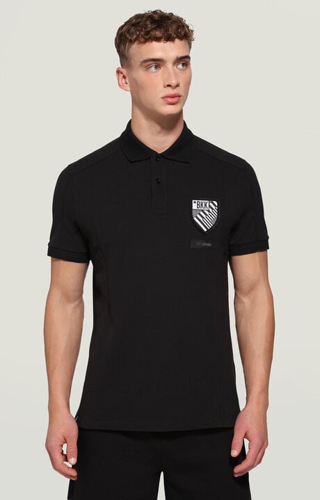 Bikkembergs Black Men's Polo Shirt With Patch