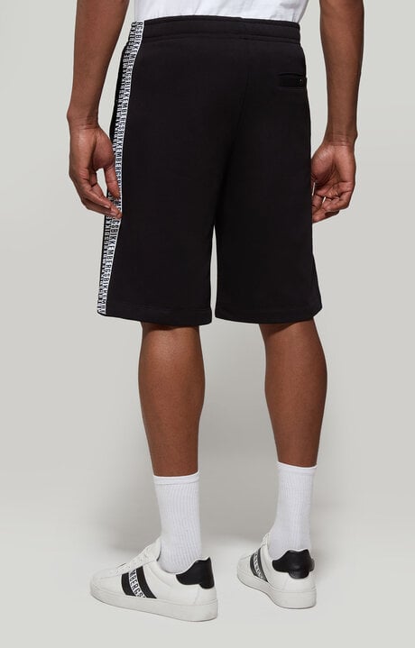 Bikkembergs Black Men's Shorts With Double Tape