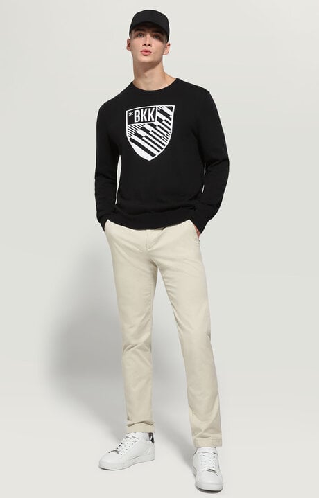 Bikkembergs Black Men's Sweater With Intarsia