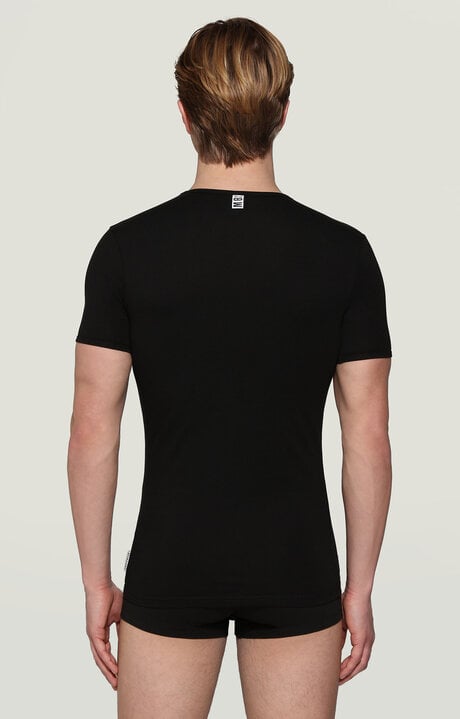 Bikkembergs Black Men's V-neck Undershirt