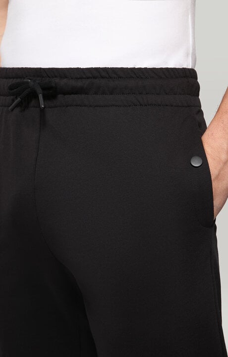 Bikkembergs Black Sweatpants With Rubberized Patch