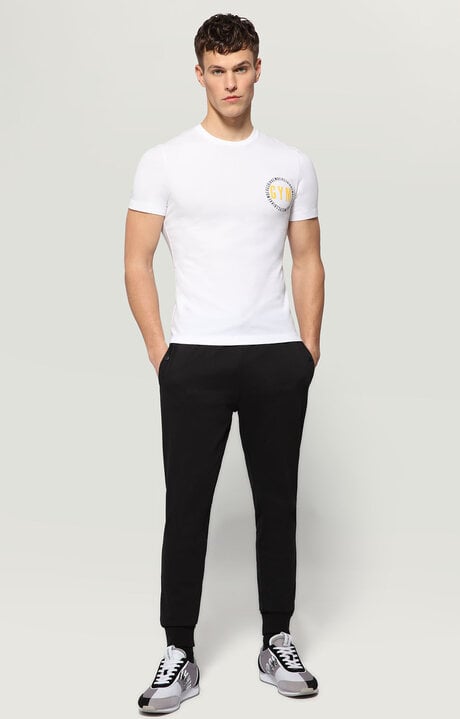 Bikkembergs Black Sweatpants With Rubberized Patch