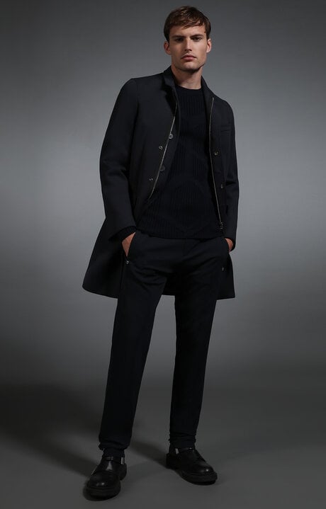 Bikkembergs Blue Men's Navy Coat