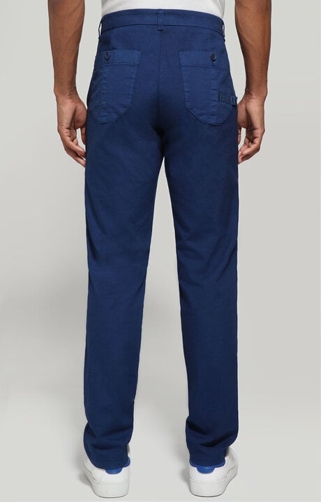 Bikkembergs Blue Men's Pants With Pocket Detail
