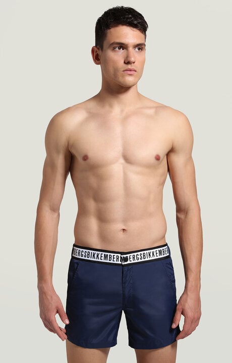 bikkembergs Blue Men's swim shorts with tape