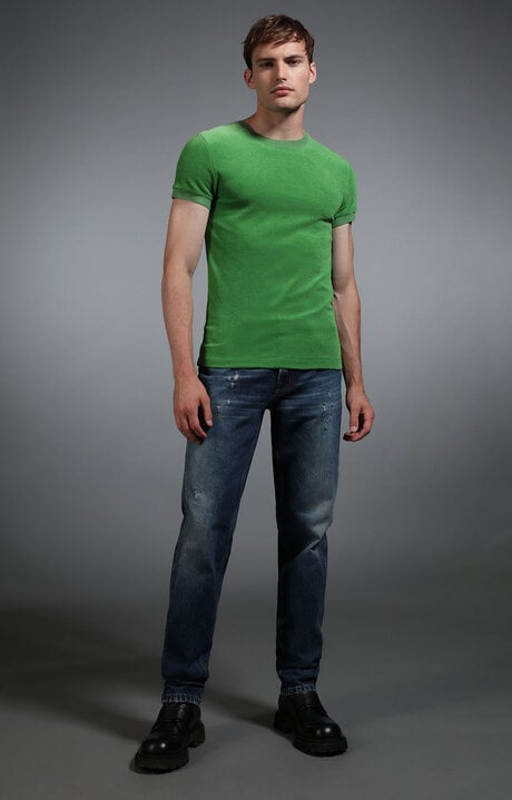 Bikkembergs Blue Men's Washed Indigo Jeans