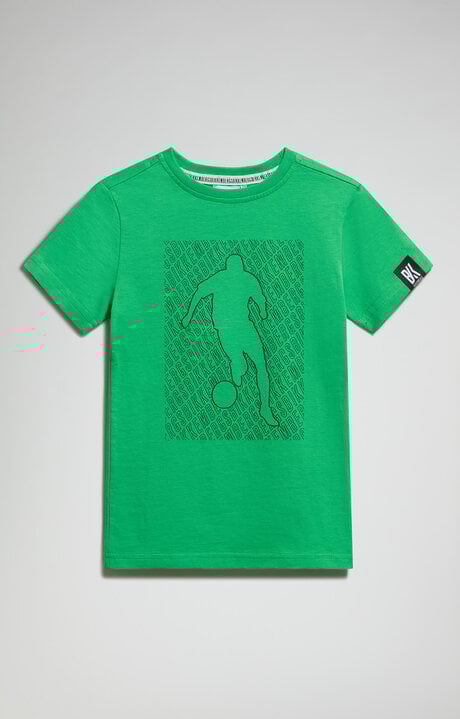 bikkembergs Boy's t-shirt with tone-on-tone print