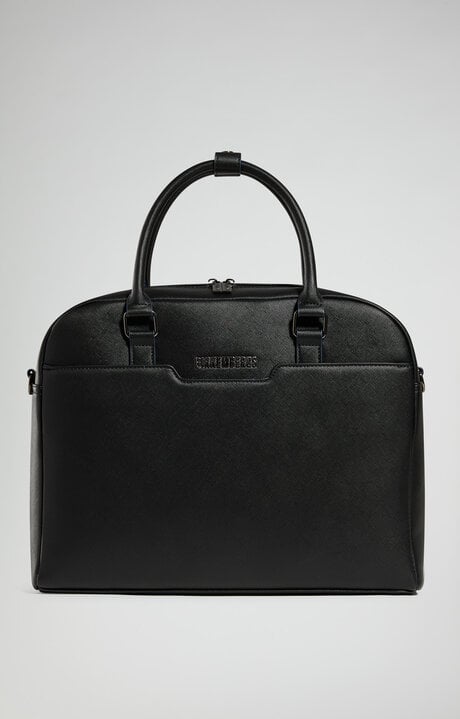 bikkembergs Briand men's black briefcase
