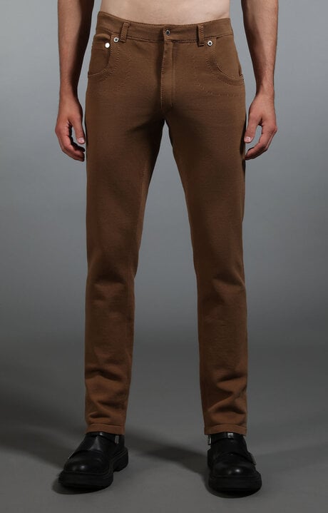 Bikkembergs Brown Men's Knitted Jeans