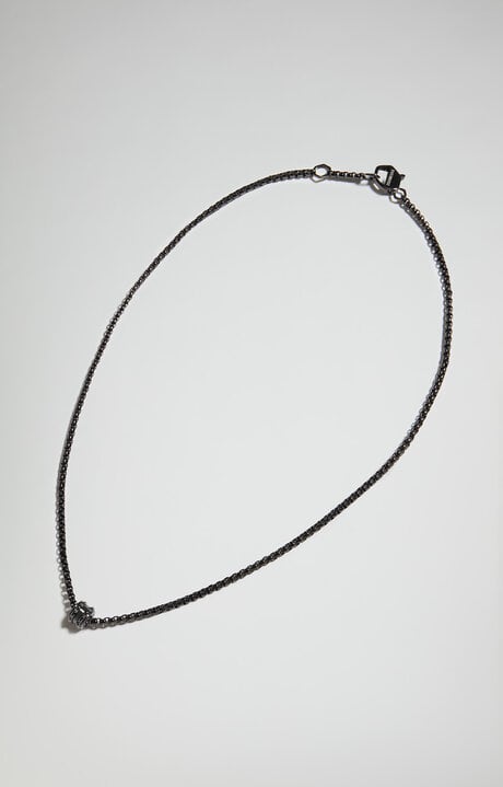 Bikkembergs Grey Input Men's Necklace With Diamond