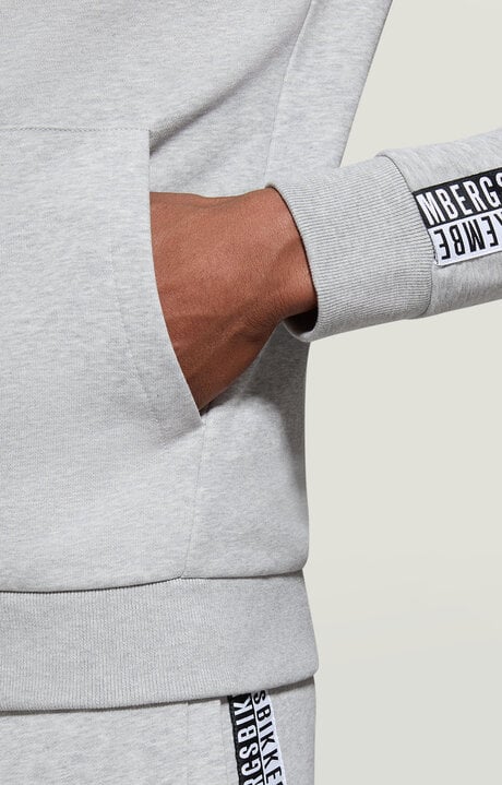 Bikkembergs Grey Men's Sweatshirt With Double Tape