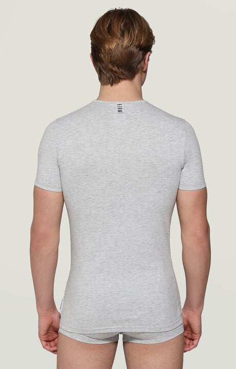 Bikkembergs Grey Men's V-neck Undershirt