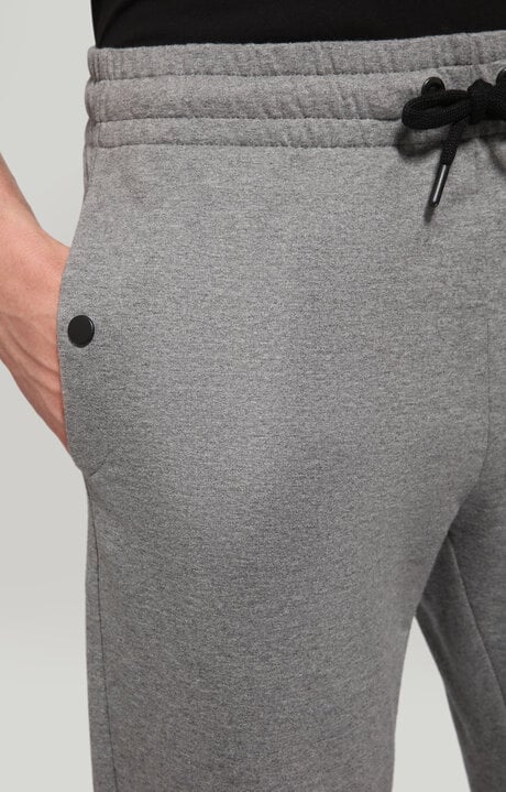 Bikkembergs Grey Sweatpants With Rubberized Patch