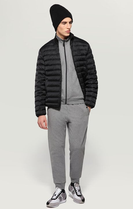 Bikkembergs Grey Sweatpants With Rubberized Patch