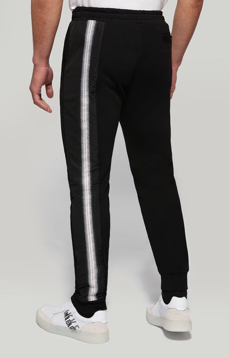 Bikkembergs Men's Black Sweatpants With Tape