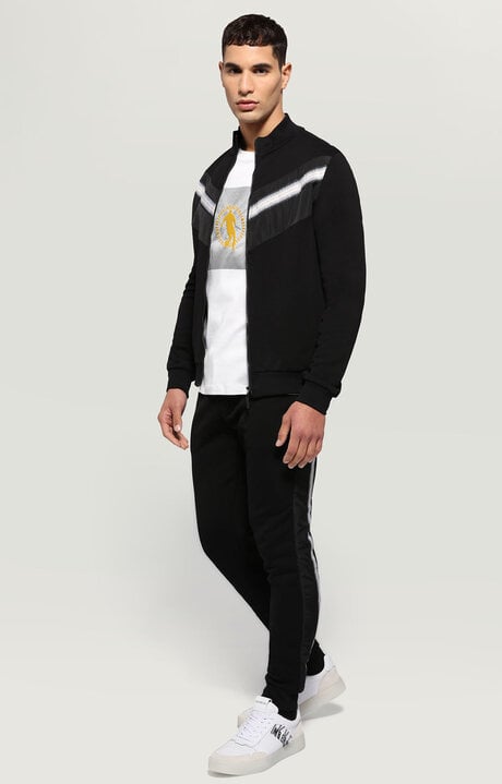 Bikkembergs Men's Black Sweatpants With Tape