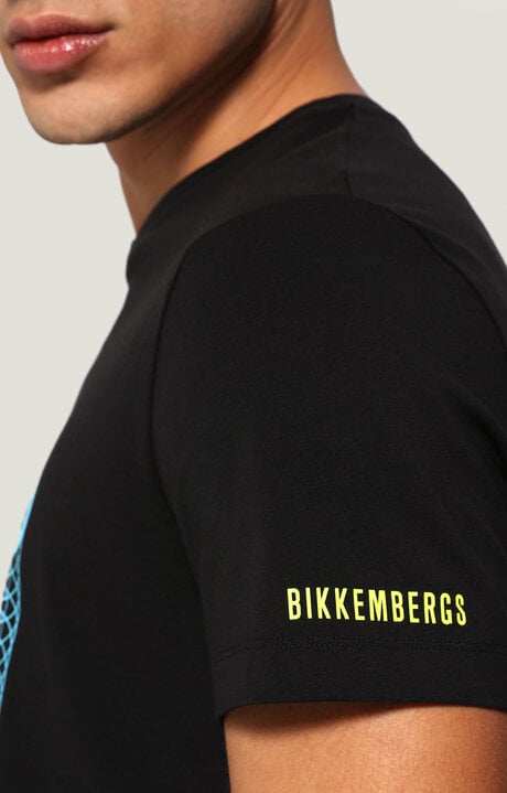 Bikkembergs Men's Black T-shirt With Dive Print