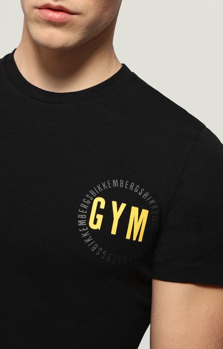 Bikkembergs Men's Black T-shirt With Gym Print