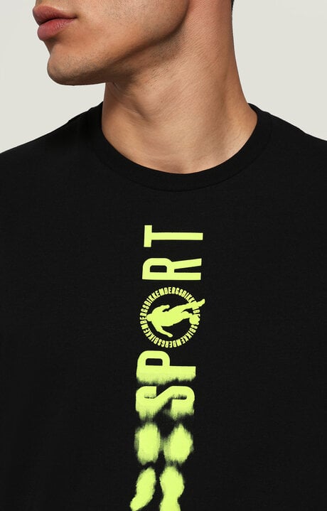 Bikkembergs Men's Black T-shirt With Sport Print