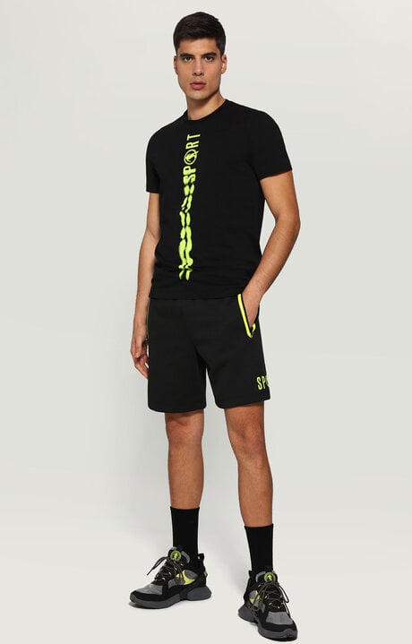 Bikkembergs Men's Black T-shirt With Sport Print