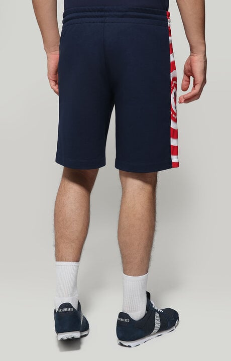 Bikkembergs Men's Blue Bermuda Shorts With Patch
