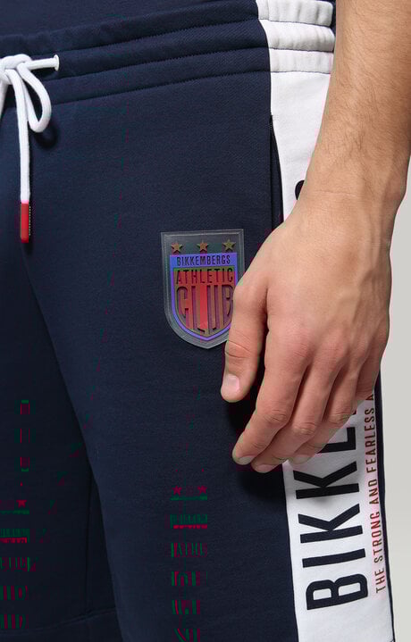 Bikkembergs Men's Blue Bermuda Shorts With Patch