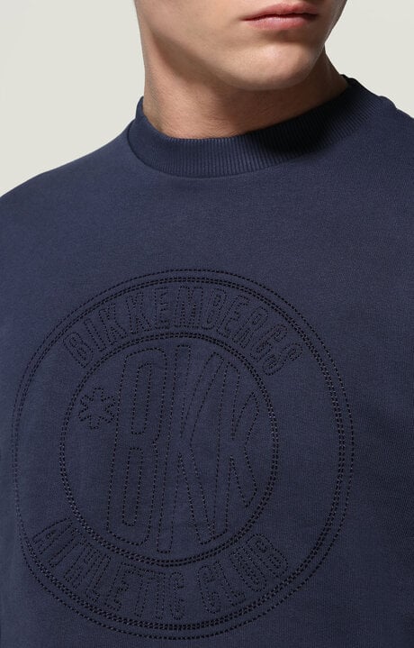 Bikkembergs Men's Blue Crewneck Sweatshirt Urban