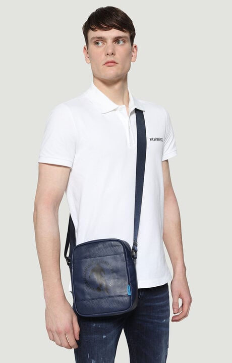 Bikkembergs Men's Blue Reporter Bag Match