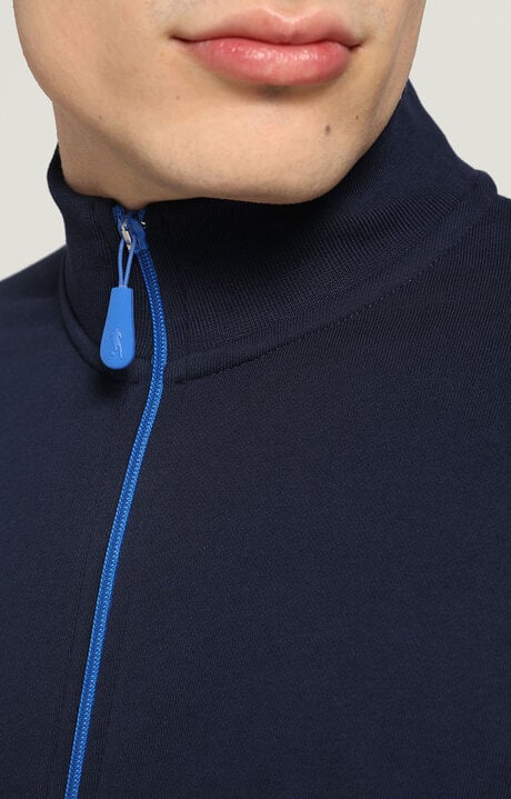 Bikkembergs Men's Blue Sweatshirt With Liquid Logo