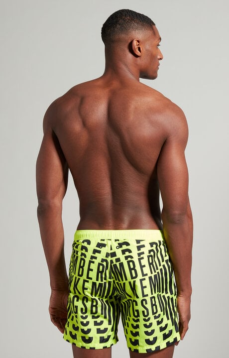Bikkembergs Men's Boardshorts With All-over Logo
