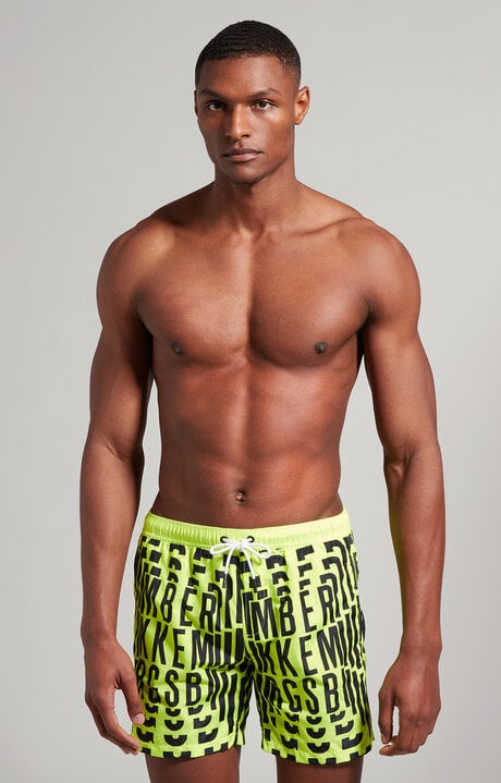 Bikkembergs Men's Boardshorts With All-over Logo