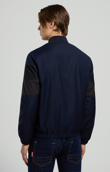 Bikkembergs Men's Bomber Jacket In Fresco Wool