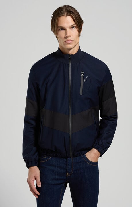 Bikkembergs Men's Bomber Jacket In Fresco Wool