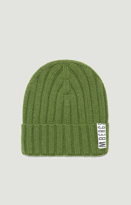Bikkembergs Men's Green Hat With Tape
