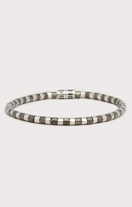 Bikkembergs Men's Grey Stainless Steel Bracelet
