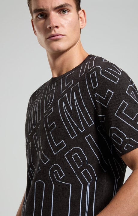 bikkembergs Men's jacquard knit pullover