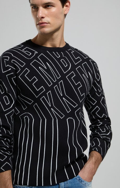 bikkembergs Men's jacquard knit pullover