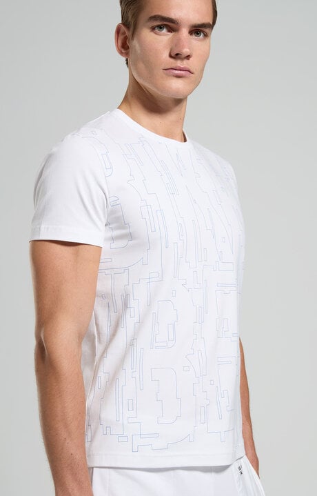 bikkembergs Men's optical print T-shirt