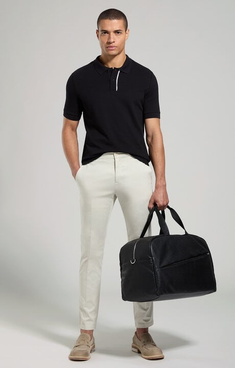 Bikkembergs Men's Polo Shirt In Mercerized Cotton